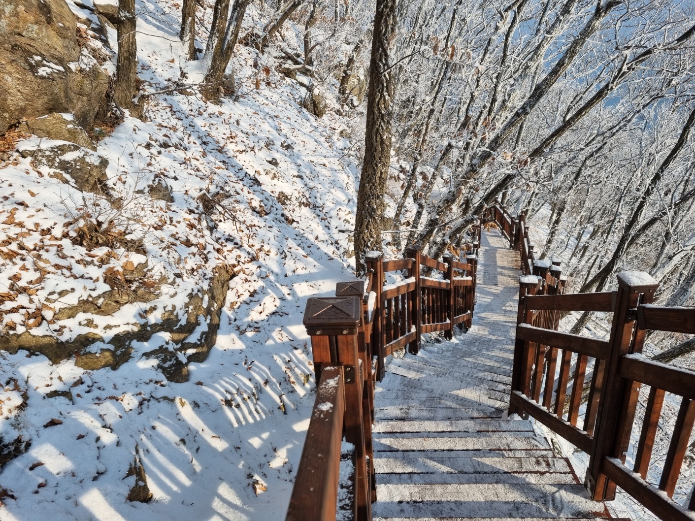 천마산 친환경 목재데크 산책로 시공 — 사진 11