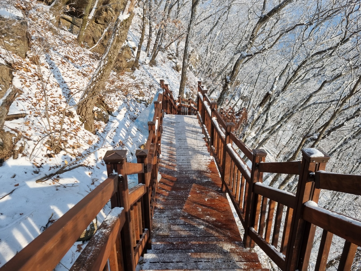 천마산 친환경 목재데크 산책로 시공 — 사진 14