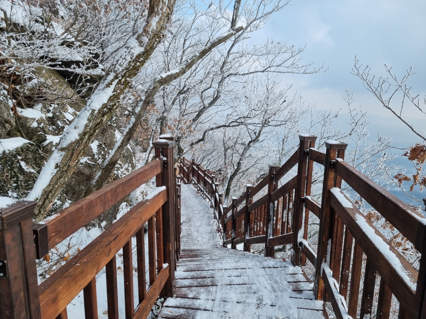 천마산 친환경 목재데크 산책로 시공 — 사진 19