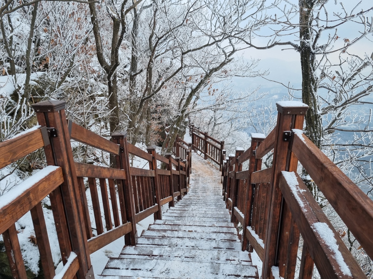 천마산 친환경 목재데크 산책로 시공 — 사진 21